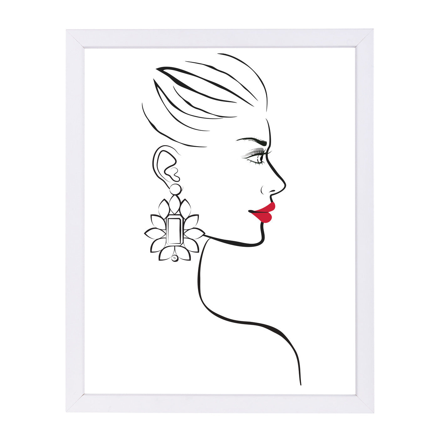 Profile By Martina - White Framed Print - Wall Art - Americanflat