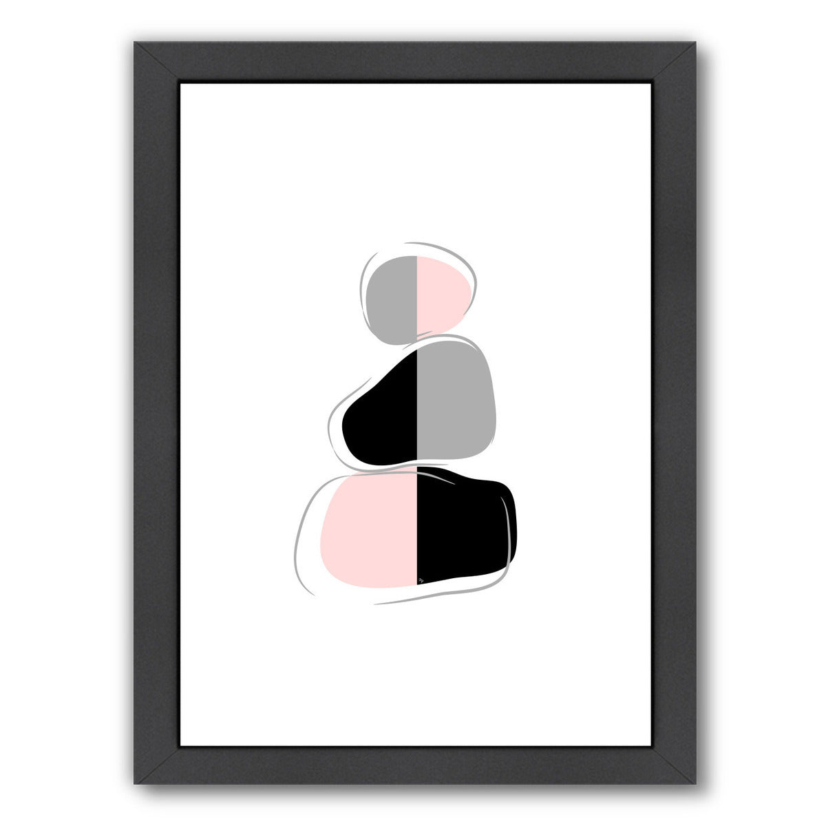 Stonesthree By Martina - Black Framed Print - Wall Art - Americanflat