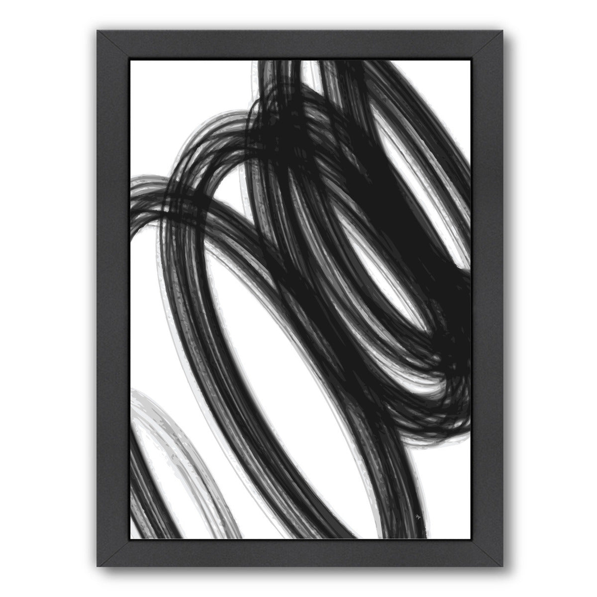 Swirlone By Martina - Black Framed Print - Wall Art - Americanflat