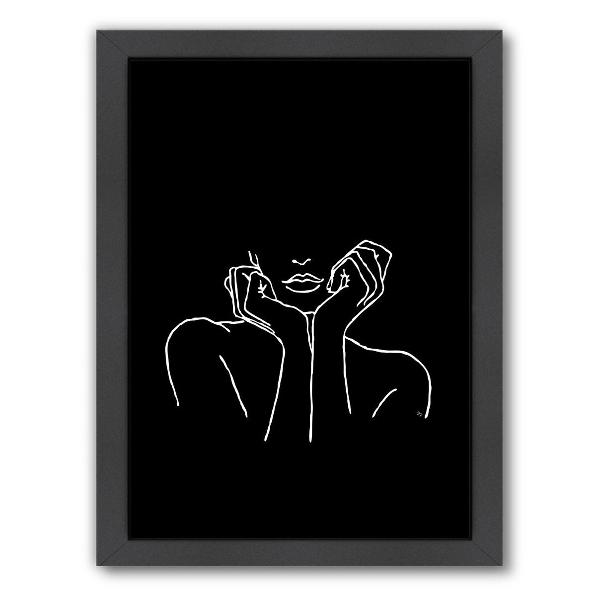 Thinkingblack By Martina - Black Framed Print - Wall Art - Americanflat