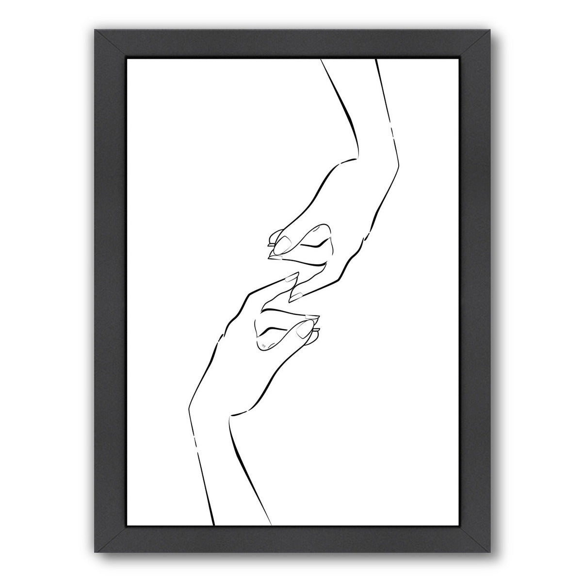 Touching By Martina - Black Framed Print - Wall Art - Americanflat