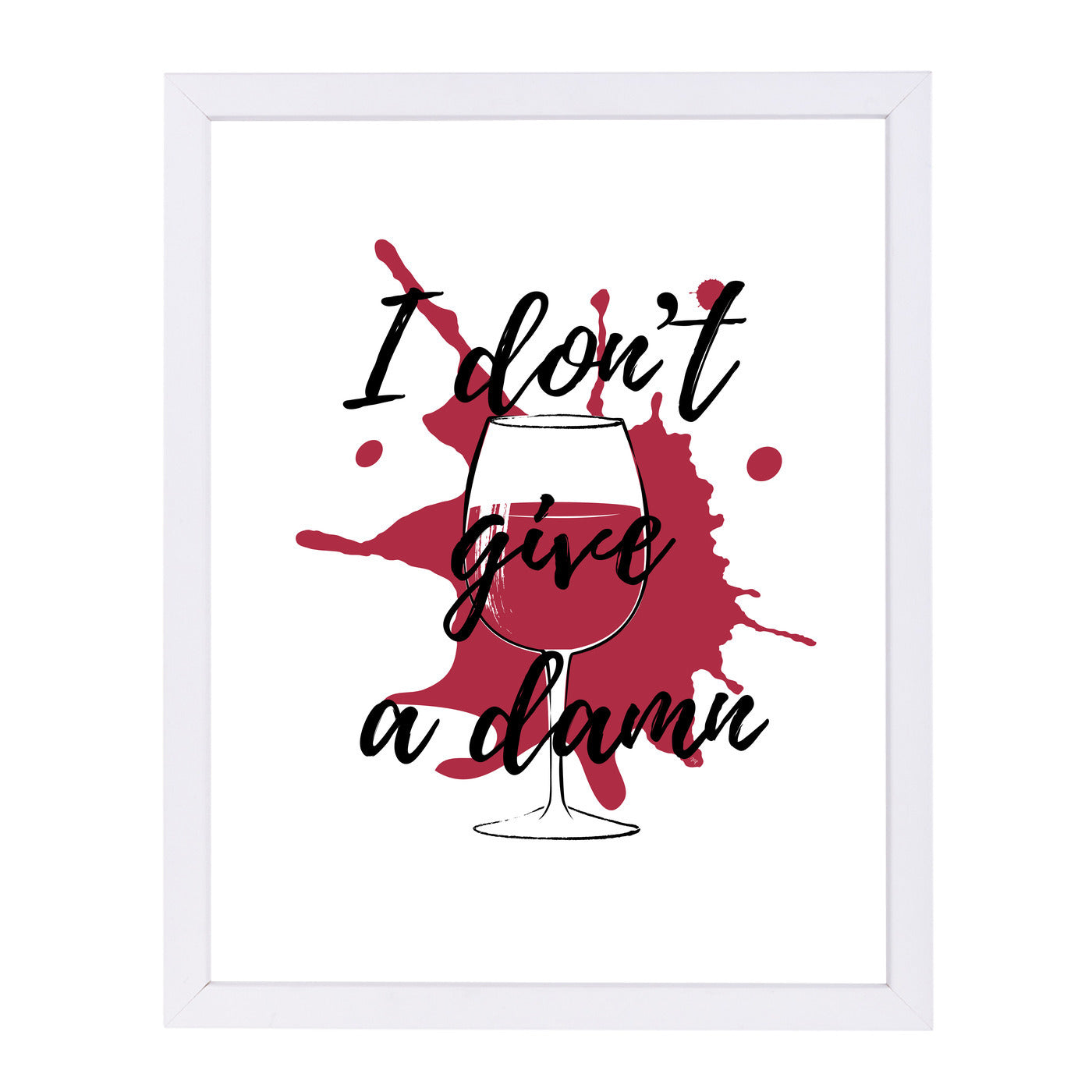 Wine By Martina - White Framed Print - Wall Art - Americanflat