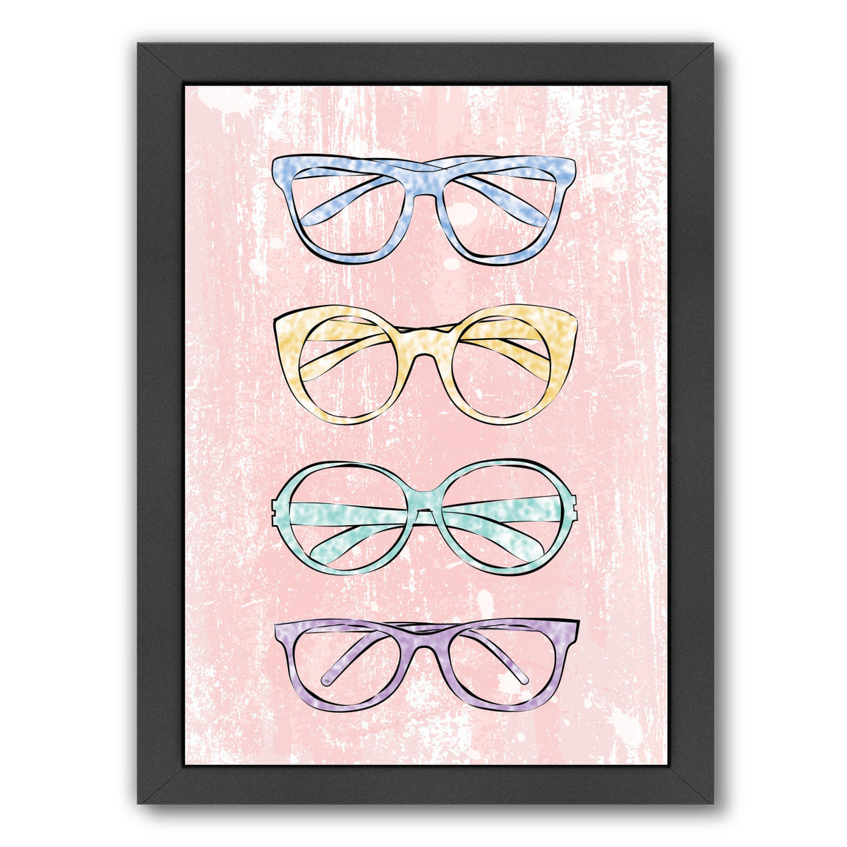 Pink Glasses By Martina - Black Framed Print - Wall Art - Americanflat