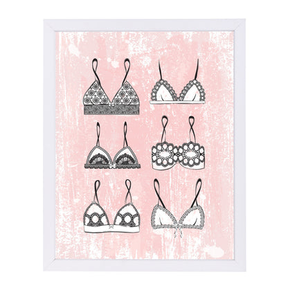 Pink Lingerie By Martina - White Framed Print - Wall Art - Americanflat