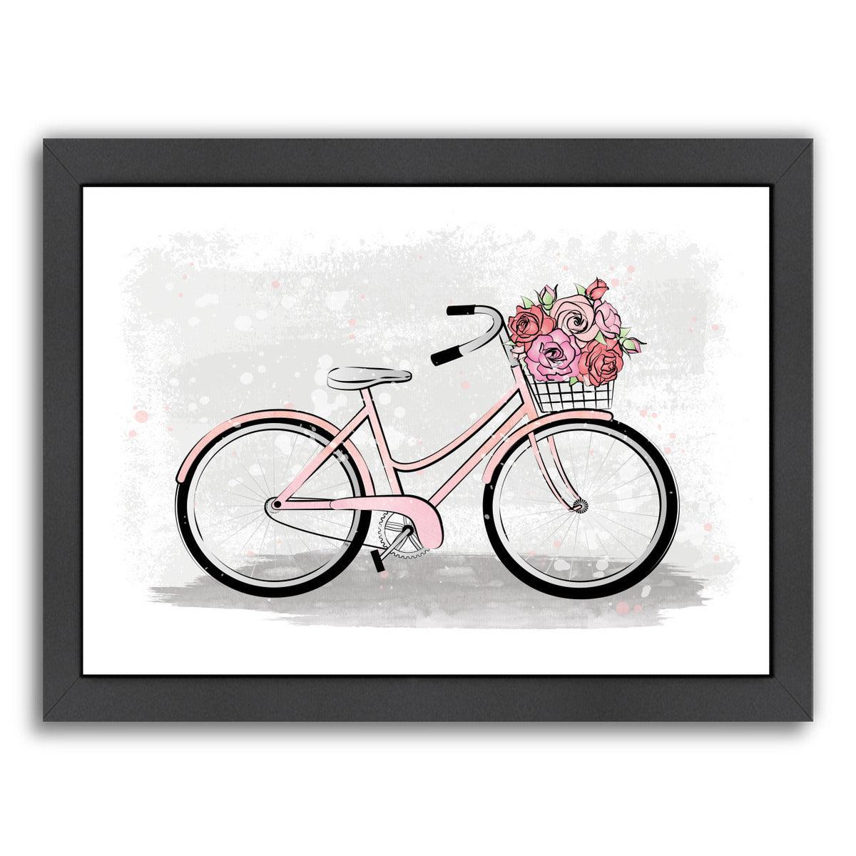 Romantic Bike By Martina - Black Framed Print - Wall Art - Americanflat