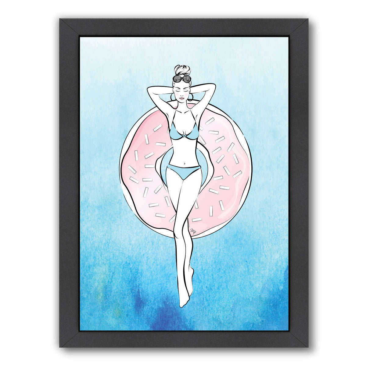Summertime By Martina - Black Framed Print - Wall Art - Americanflat