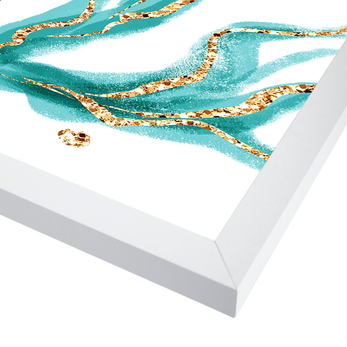 Dream Higher Mermaid Tail  Teal By Wall + Wonder - Framed Print - Americanflat