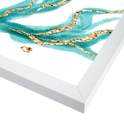Dream Higher Mermaid Tail  Teal By Wall + Wonder - Framed Print - Americanflat