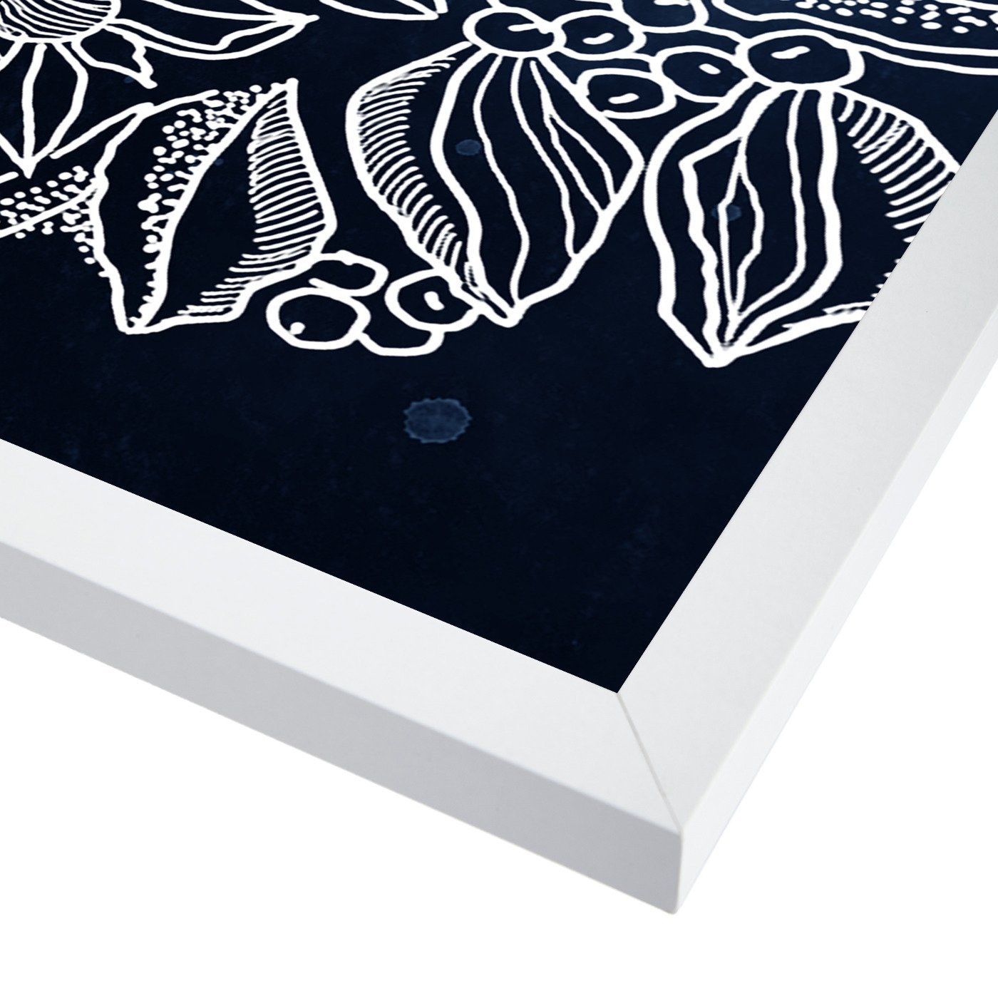 Fearfully Wonderfully  Blue Floral Geo Shape By Wall + Wonder - Framed Print - Americanflat
