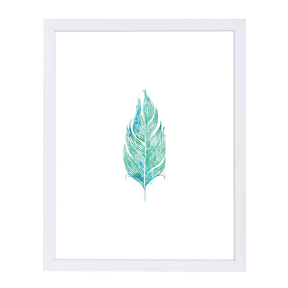 Green Feather By Wall + Wonder - Framed Print - Americanflat