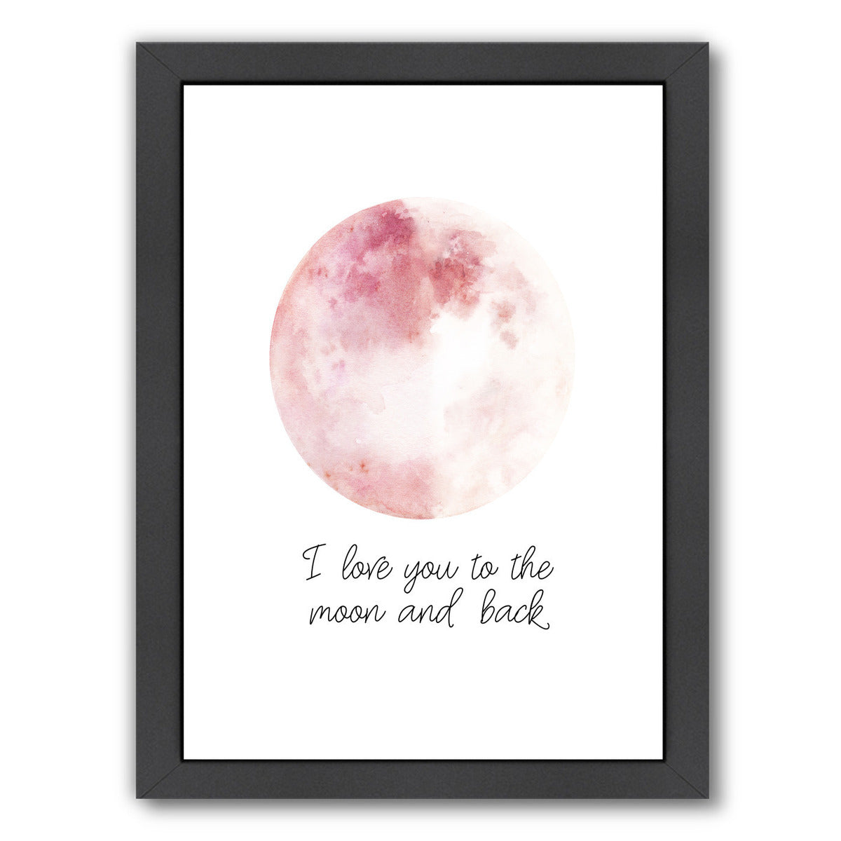 Pink Moon And Back By Wall + Wonder - Black Framed Print - Wall Art - Americanflat