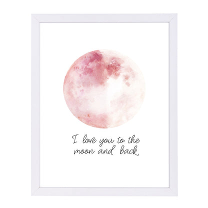Pink Moon And Back By Wall + Wonder - White Framed Print - Wall Art - Americanflat