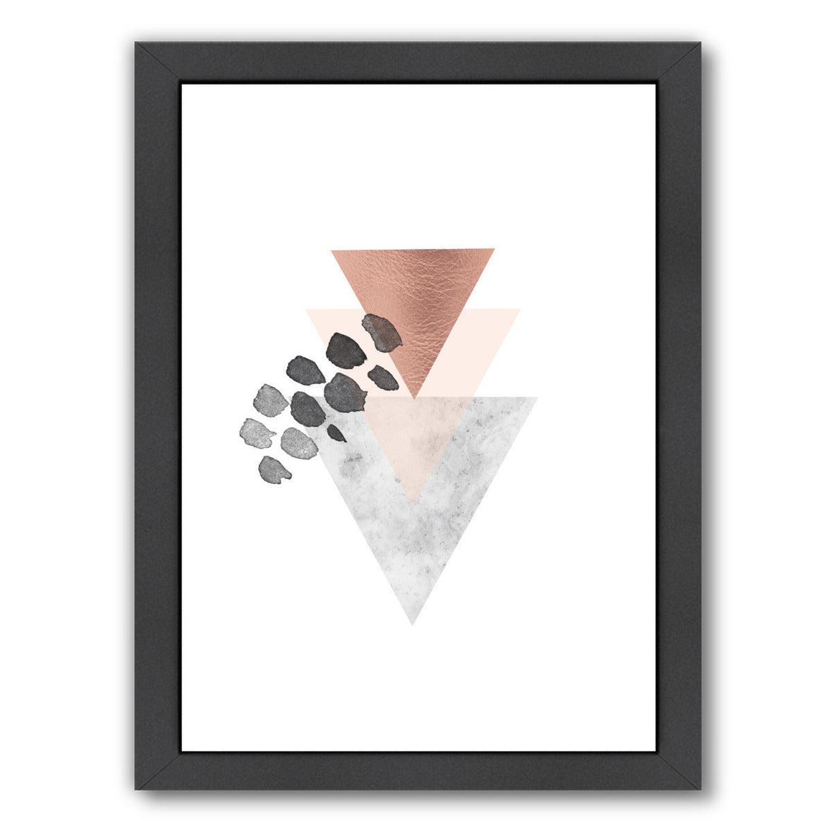 Scandinavian Triangles By Wall + Wonder - Black Framed Print - Wall Art - Americanflat