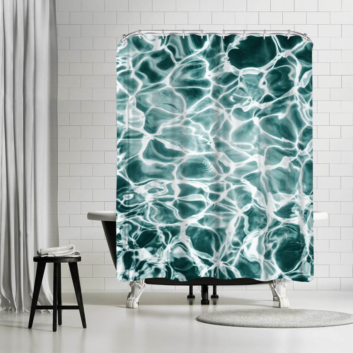 Abstract Water by Sisi And Seb - Shower Curtain, Shower Curtain, 74" X 71"