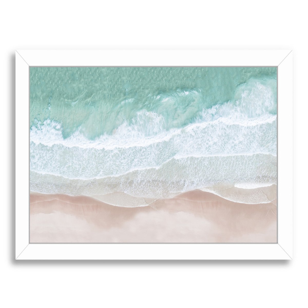 Aerial Ocean By Sisi And Seb - White Framed Print - Wall Art - Americanflat