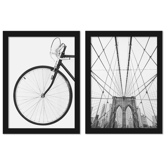Bicycle by Sisi and Seb - 2 Piece Framed Print Set - Americanflat