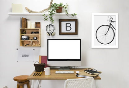 Bicycle By Sisi And Seb - White Framed Print - Wall Art - Americanflat