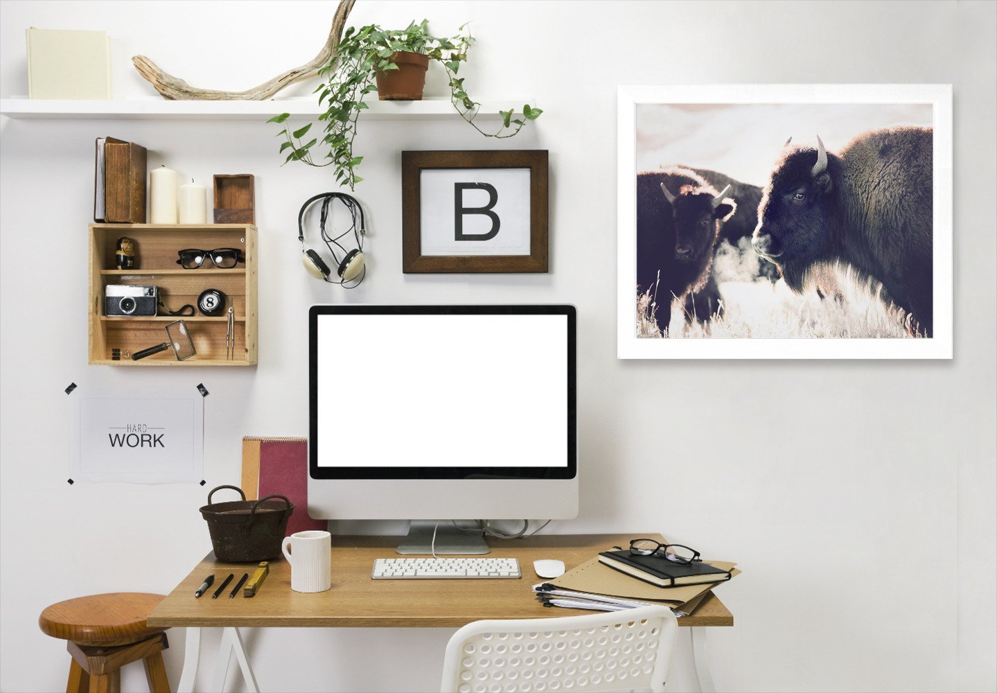 Bison By Sisi And Seb - Framed Print - Americanflat