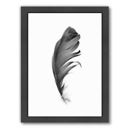 Black Feather By Sisi And Seb - Black Framed Print - Wall Art - Americanflat