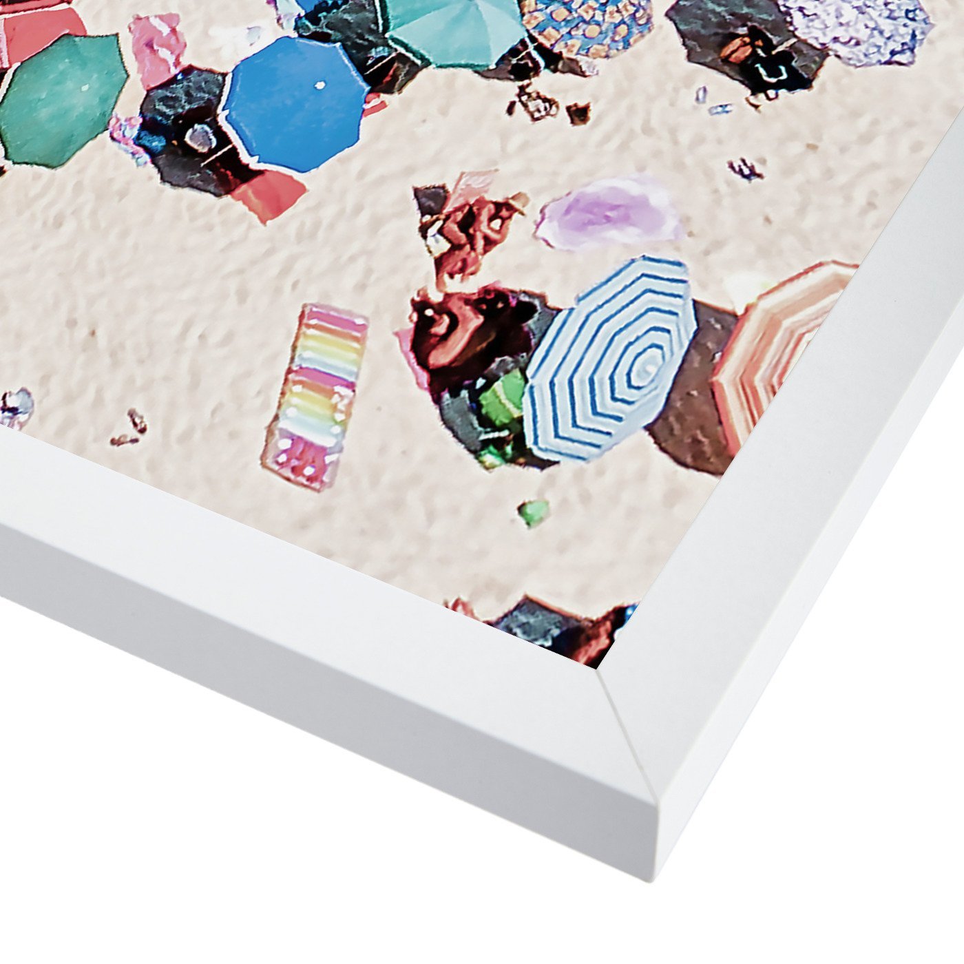 Busy Beach By Sisi And Seb - White Framed Print - Wall Art - Americanflat