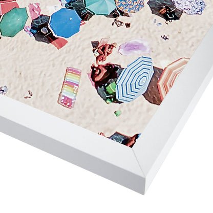 Busy Beach By Sisi And Seb - White Framed Print - Wall Art - Americanflat