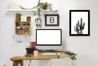 Cacti Bw By Sisi And Seb - Black Framed Print - Wall Art - Americanflat