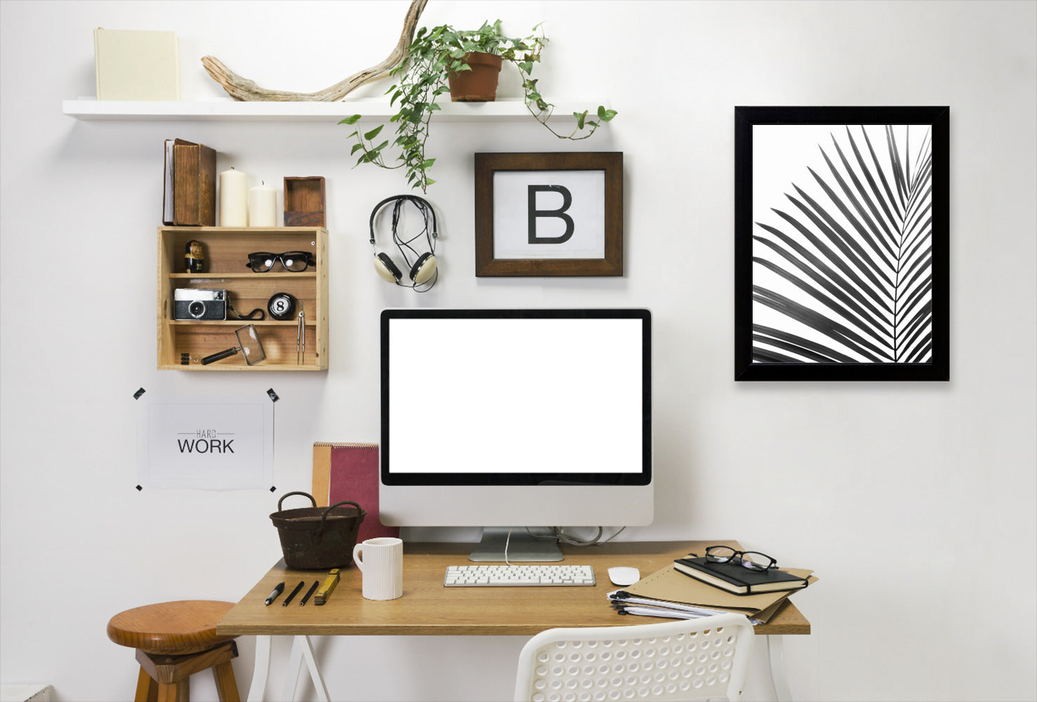 Palm Leaf By Sisi And Seb - Black Framed Print - Wall Art - Americanflat
