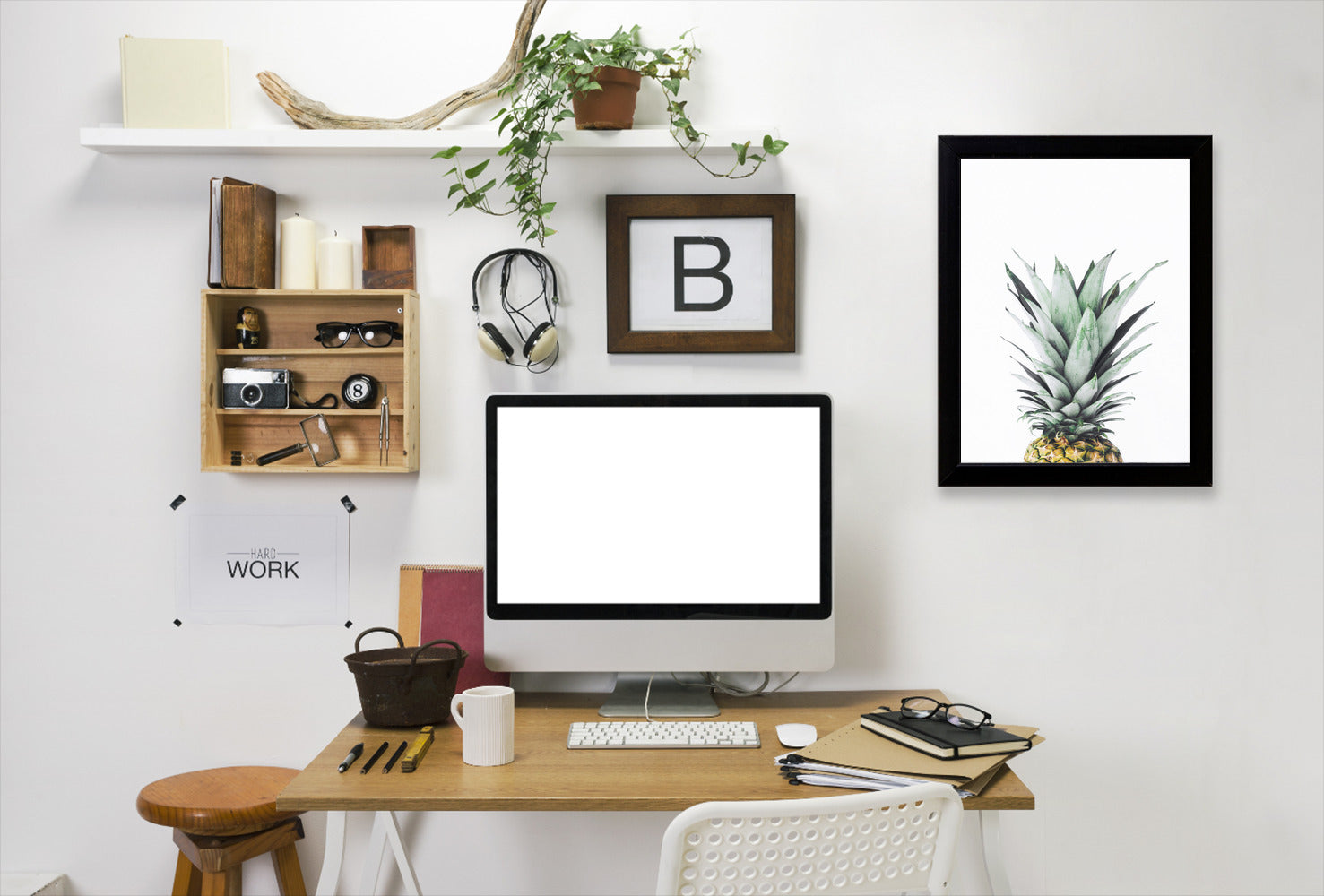 Pineapple By Sisi And Seb - Black Framed Print - Wall Art - Americanflat