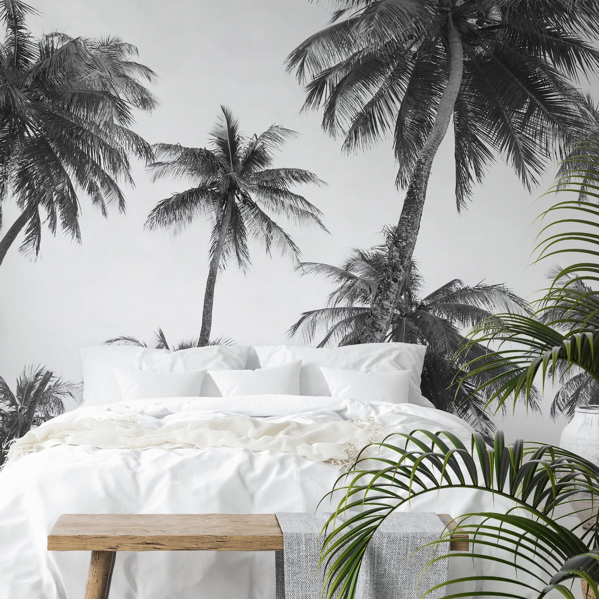 Peel & Stick Wall Mural - Tropical Bw By Sisi and Seb