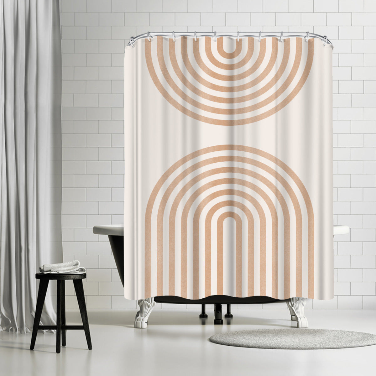 Two Rainbows by Sisi And Seb - Shower Curtain, Shower Curtain, 74" X 71"