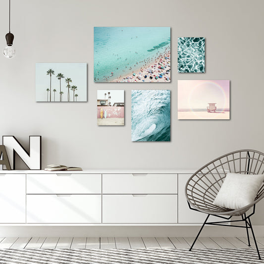 Beach Photography Canvas Gallery Wall Set - Art Set - Americanflat