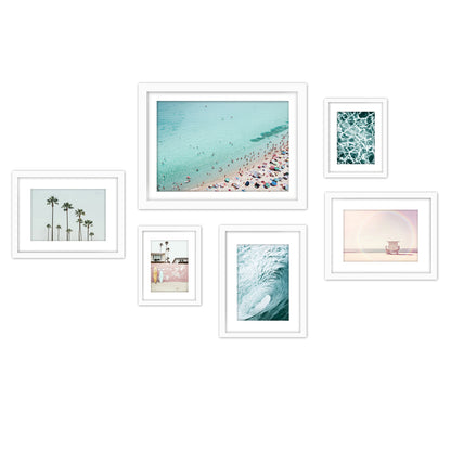 Ocean and Beach Photography - 6 Piece Framed Gallery Wall Set - Americanflat