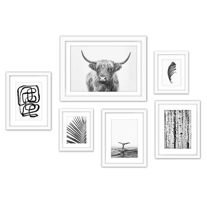 Black & White Southwest - 6 Piece Framed Gallery Wall Set - Americanflat
