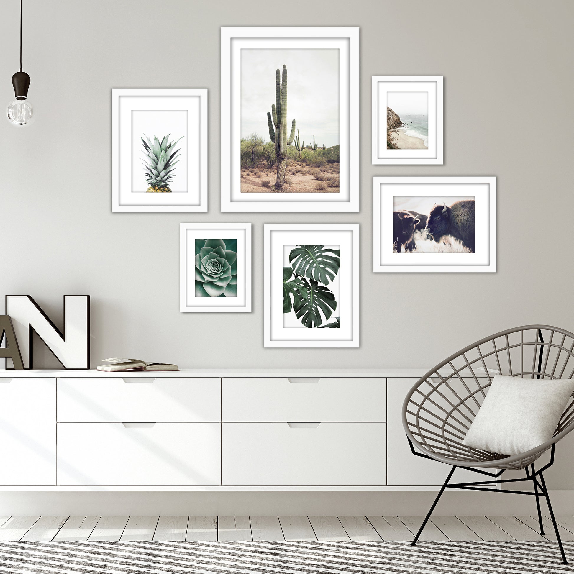 Contemporary Southwest Photography - 6 Piece Framed Gallery Wall Set - Americanflat