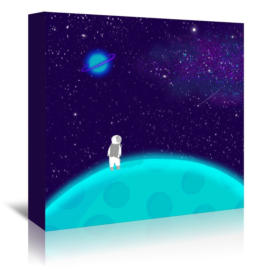 Astronaut By Ella Seymour Design - Wrapped Canvas - Wrapped Canvas - Americanflat