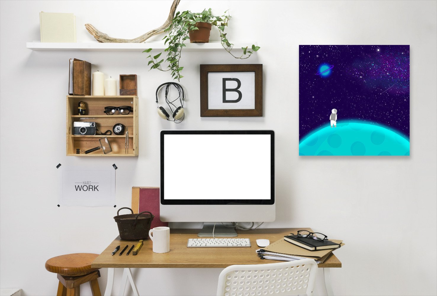 Astronaut By Ella Seymour Design - Wrapped Canvas - Wrapped Canvas - Americanflat