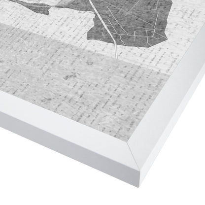 Map Of New York City In Grey By Blursbyai - Framed Print - Americanflat
