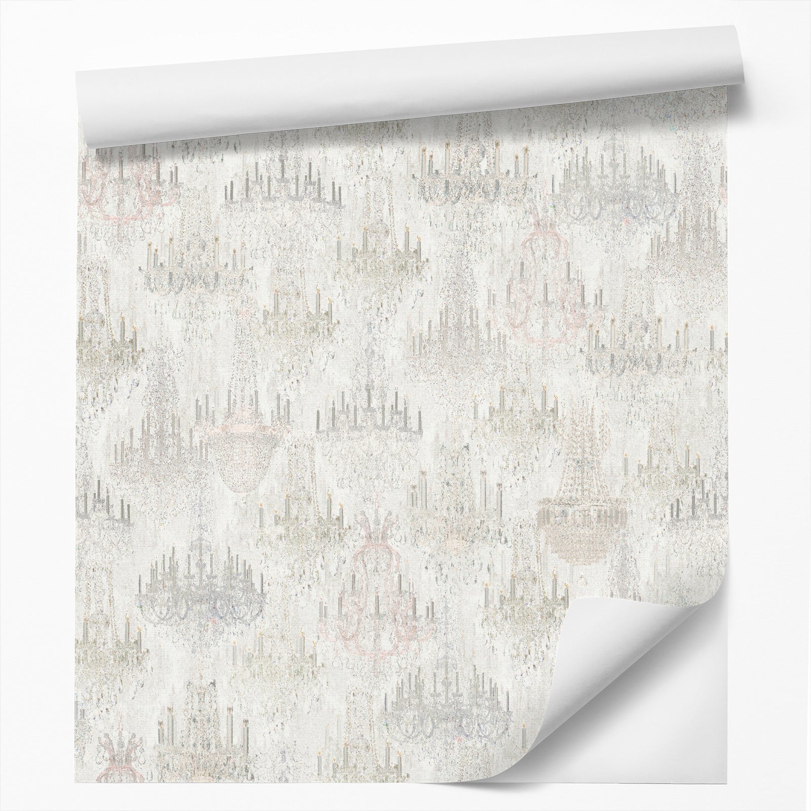 18' L x 24" W Peel & Stick Wallpaper Roll - Crystal Ch&elier by DecoWorks - Wallpaper - Americanflat