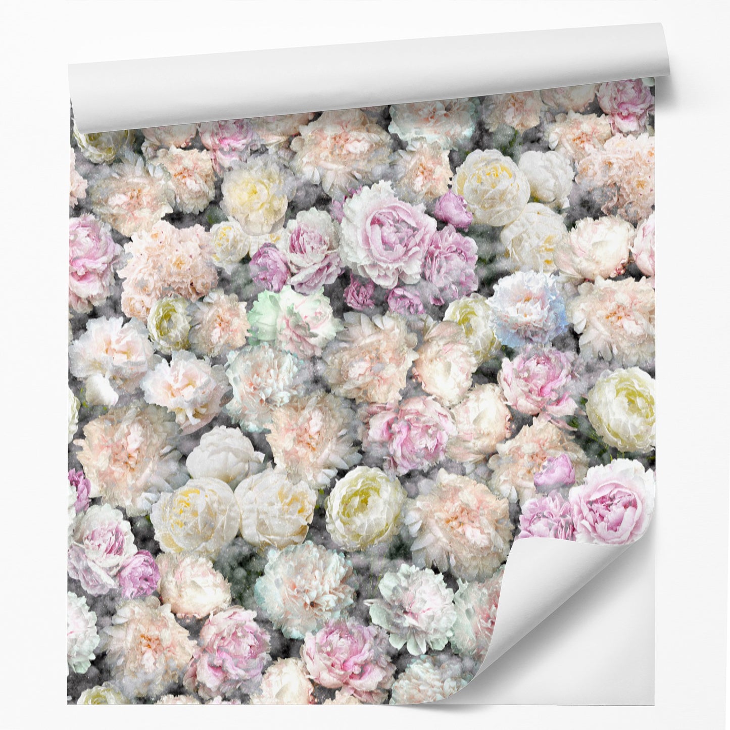 18' L x 24" W Peel & Stick Wallpaper Roll - Peony Floral by DecoWorks - Wallpaper - Americanflat