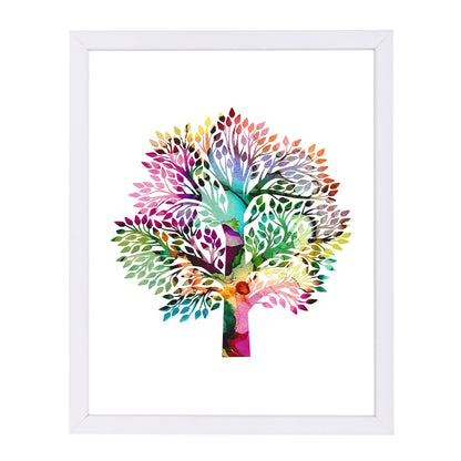 Watercolor Tree By Lisa Nohren - White Framed Print - Wall Art - Americanflat