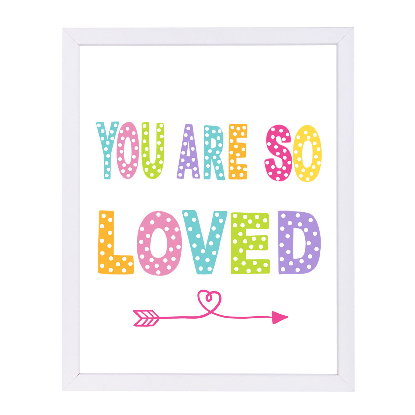 You Are Loved By Lisa Nohren - White Framed Print - Wall Art - Americanflat