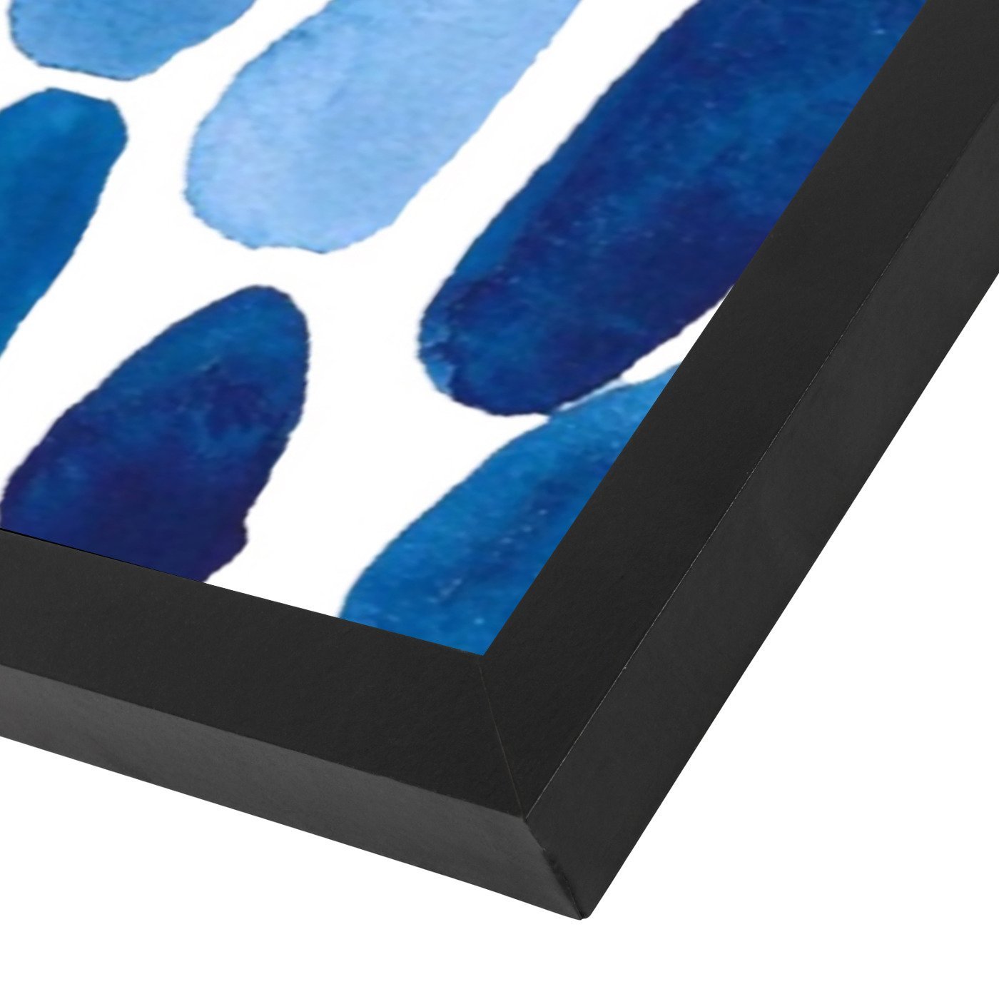 Blue Strokes By Lisa Nohren - Black Framed Print - Wall Art - Americanflat