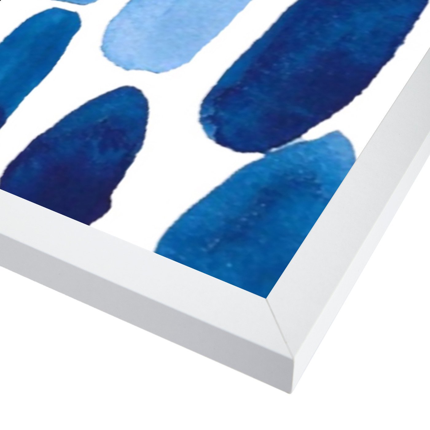 Blue Strokes By Lisa Nohren - Framed Print - Americanflat