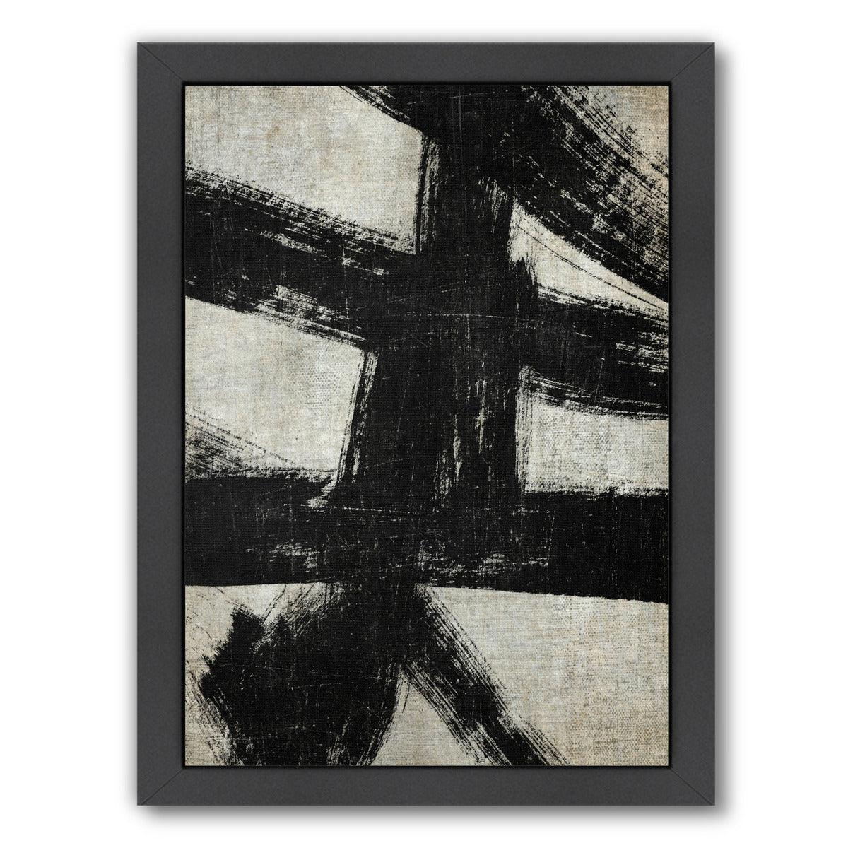 Scratch Abstract By Chaos & Wonder Design - Black Framed Print - Wall Art - Americanflat