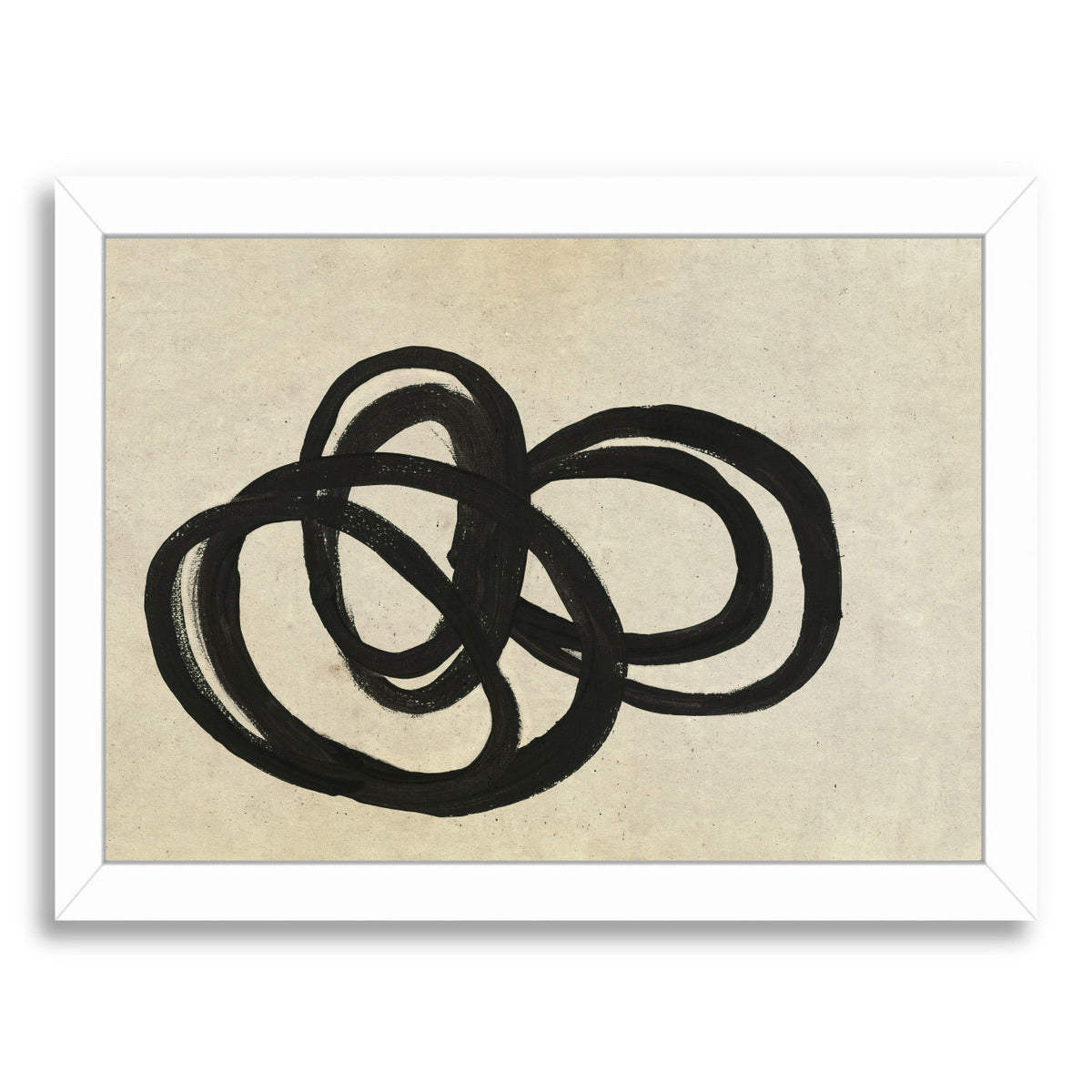 Loops Ii By Chaos & Wonder Design - White Framed Print - Wall Art - Americanflat
