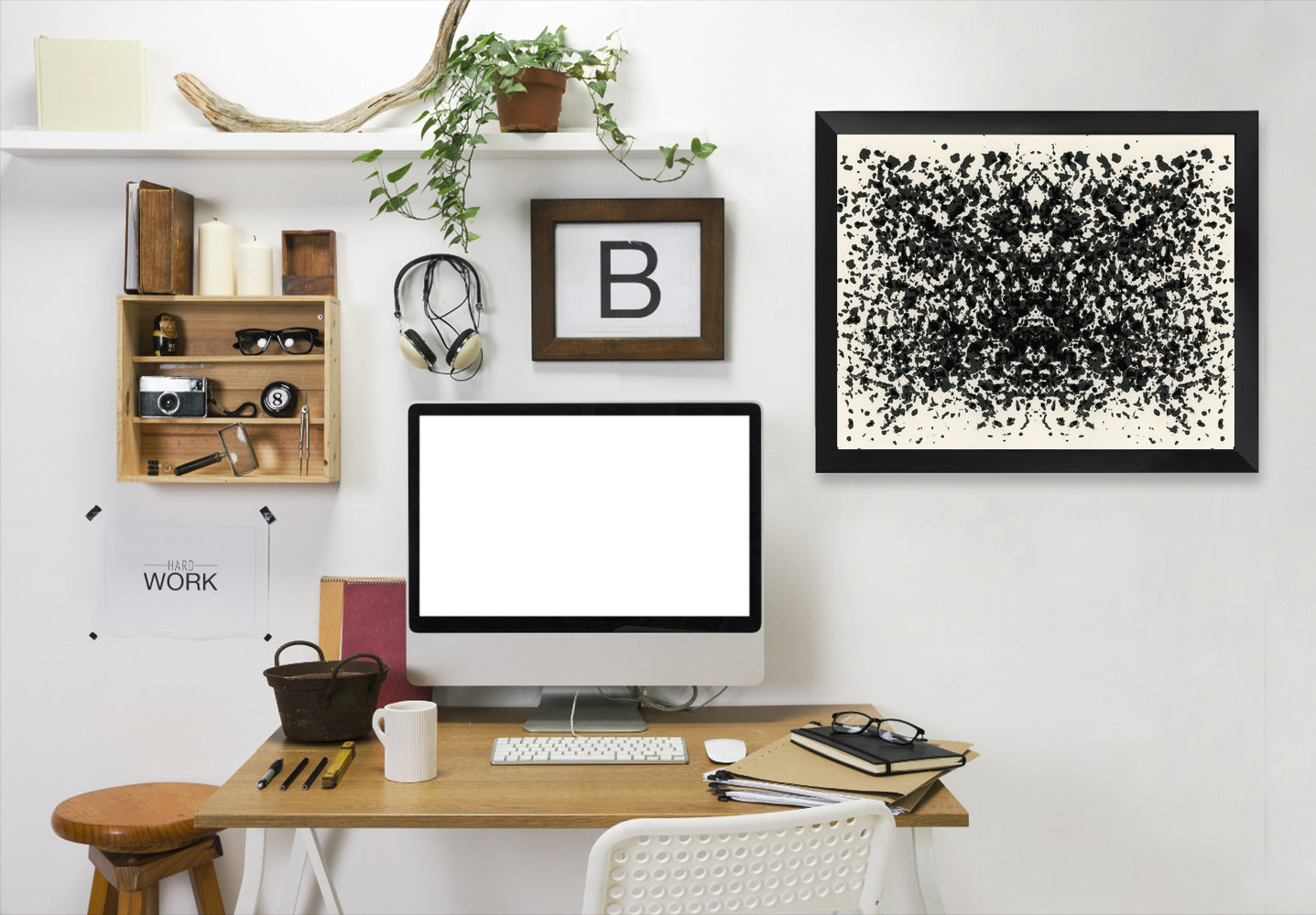 Ink Blots Iii Master Layer By Chaos & Wonder Design - Black Framed Print - Wall Art - Americanflat