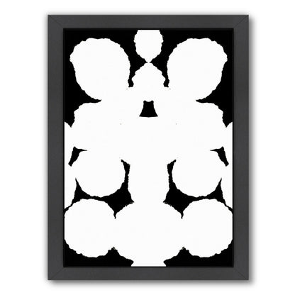 White Mirror Blots By Chaos & Wonder Design - Black Framed Print - Wall Art - Americanflat