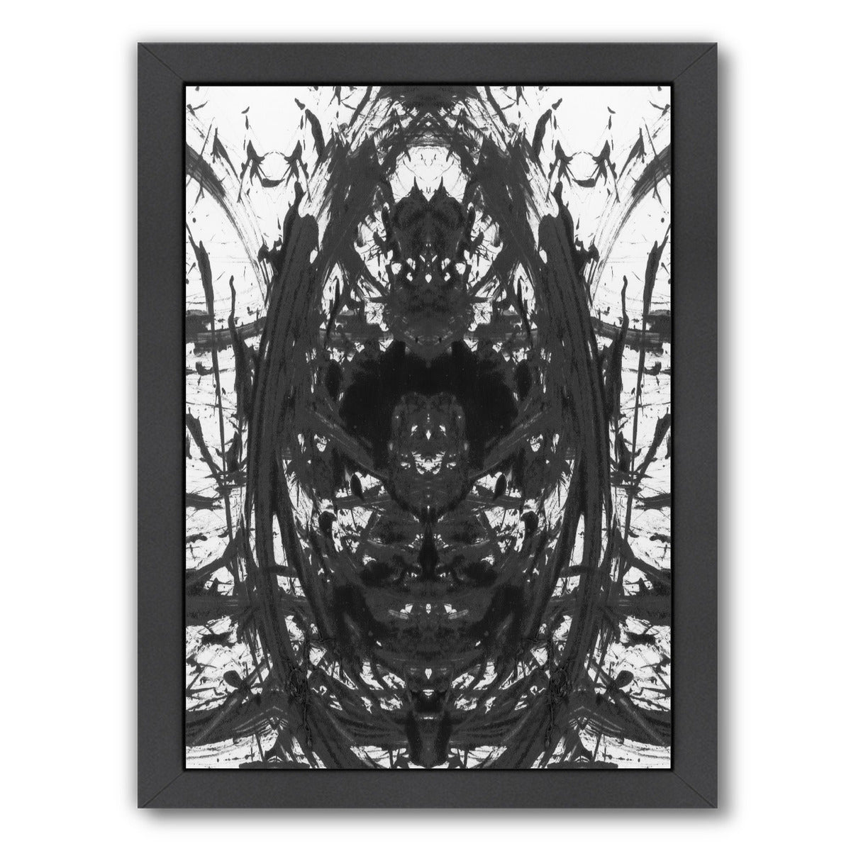 Gothic Abstract Vi Bw Master Layer By Chaos & Wonder Design - Black Framed Print - Wall Art - Americanflat