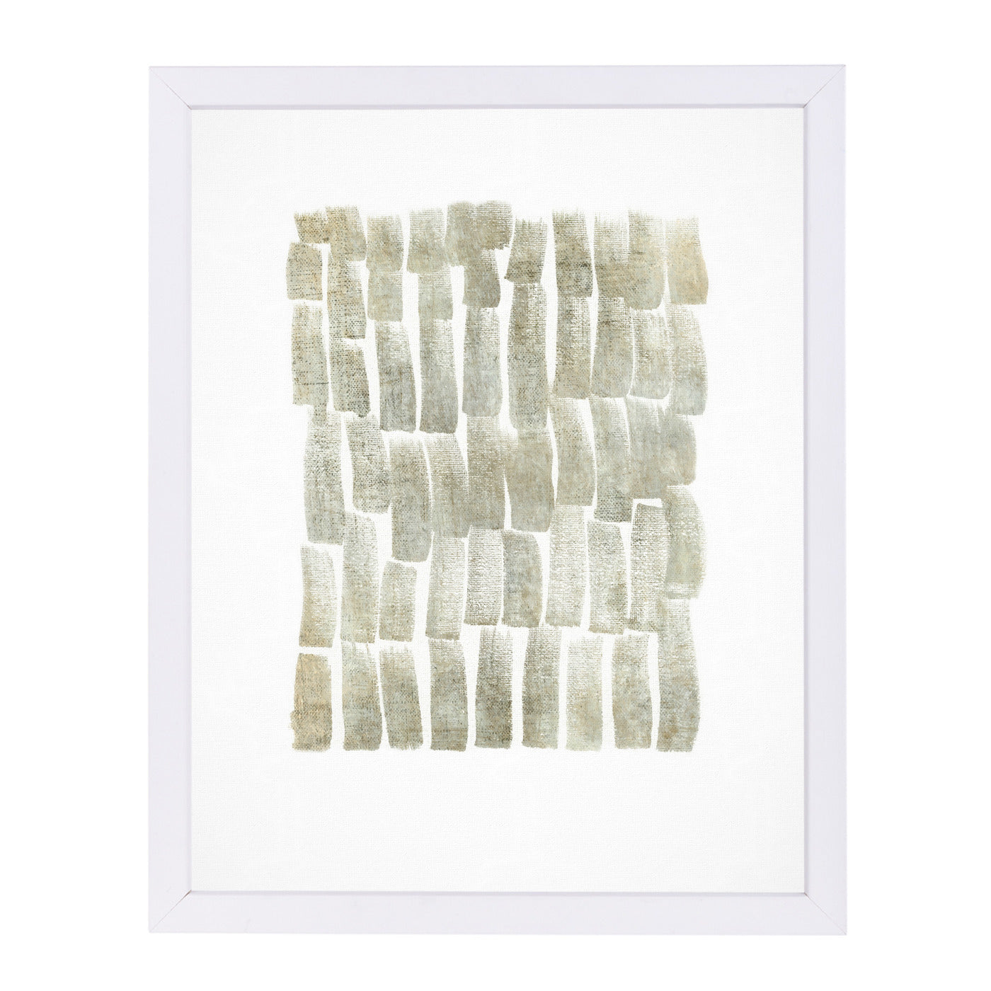 Gray Brush Strokes By Chaos & Wonder Design - White Framed Print - Wall Art - Americanflat
