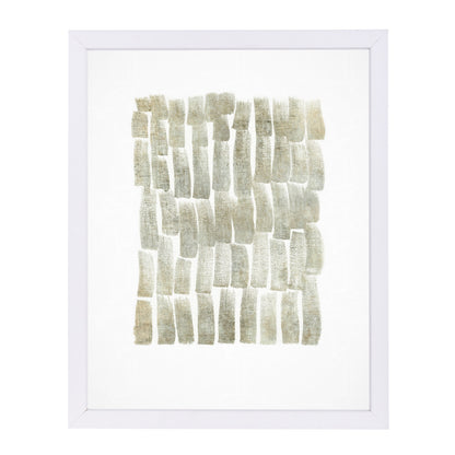 Gray Brush Strokes By Chaos & Wonder Design - White Framed Print - Wall Art - Americanflat
